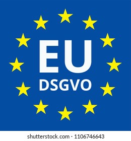 EU-DSGVO sign illustration
