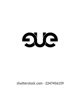 eue initial letter monogram logo design