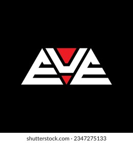 Diseño del logotipo de la letra del triángulo EUE con forma de triángulo. Monograma de diseño del logotipo del triángulo EUE. Plantilla de logotipo vectorial de triángulo EUE con color rojo. Logotipo triangular EUE Diseño sencillo, elegante y lujoso.