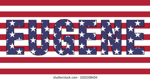 Eugene on USA flag