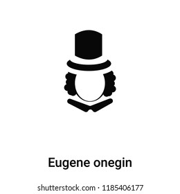 Eugene onegin icon vector isolated on white background, logo concept of Eugene onegin sign on transparent background, filled black symbol