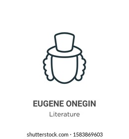 Eugene onegin outline vector icon. Thin line black eugene onegin icon, flat vector simple element illustration from editable literature concept isolated on white background