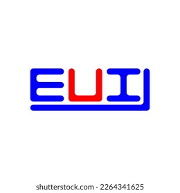 Logo de la carta EUI diseño creativo con gráfico vectorial, logotipo EUI simple y moderno.