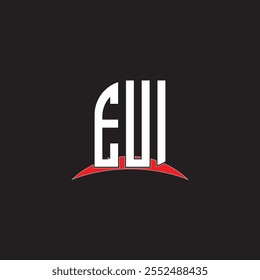 EUI letter logo design with white background in illustrator, vector logo modern alphabet font