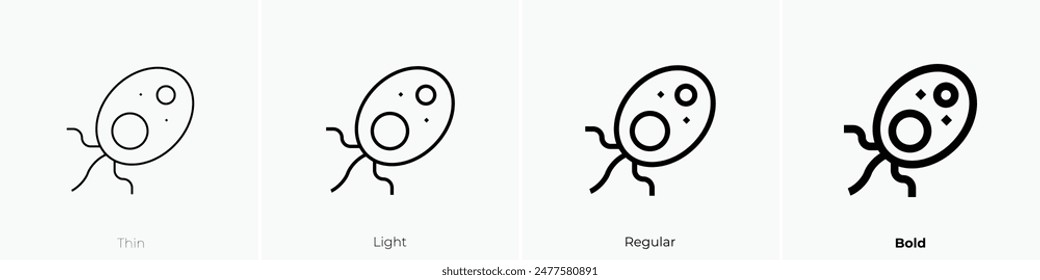 eukaryota icon. Thin, Light Regular And Bold style design isolated on white background