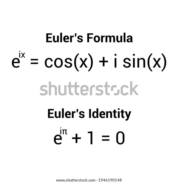 Eulers Formula Eulers Identity Stock Vector (Royalty Free) 1946190148