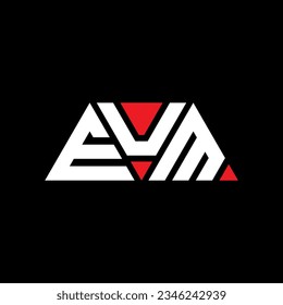 EUM triangle letter logo design with triangle shape. EUM triangle logo design monogram. EUM triangle vector logo template with red color. EUM triangular logo Simple, Elegant, and Luxurious design.