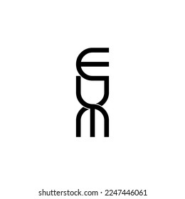 diseño del logotipo de la letra monograma de la tipografía de eum