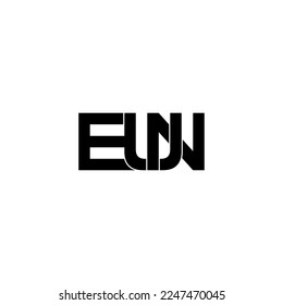 eun lettering initial monogram logo design
