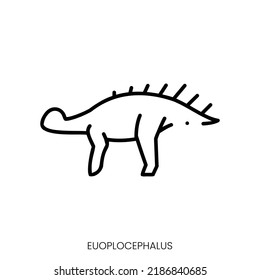 euoplocephalus icon. Linear style sign isolated on white background. Vector illustration