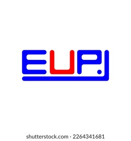 EUP letter logo creative design with vector graphic, EUP simple and modern logo.