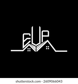 EUP Real State logo design, EUP simple and modern logo. EUP luxurious alphabet design  