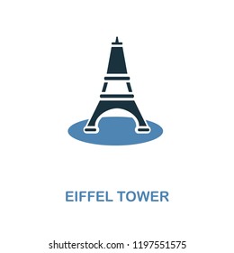Euphile Tower icon in two color design. Simple element illustration. Euphile Tower creative icon from honeymoon collection. For web design, apps and printing.