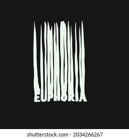 Euphoria Vector Lettering Illustration Glitch