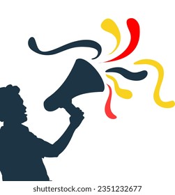 Euphoric Announcer an Vector Illustration Elevate Your Brand with Boundless Joy
