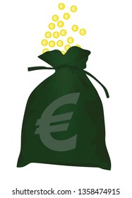 Eur bag. vector illustration