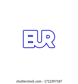 eur letter original monogram logo design
