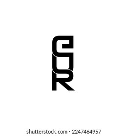 eur typography letter monogram logo design