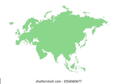 Eurasia continent map silhouette