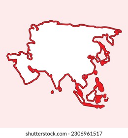 eurasia continental of earth stroke map