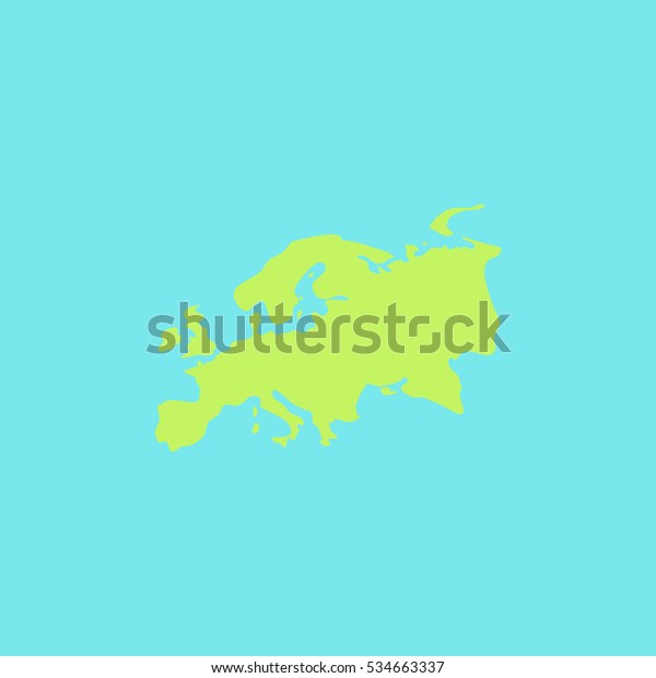 Eurasia Map Simple Vector Color Icon Stock Vector (Royalty Free ...