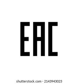 Eurasian conformity mark icon symbol vector. EAC mark icon
