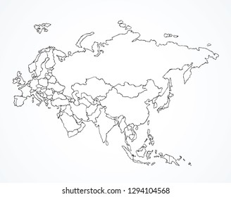 Doodle Style World Map Stock Vector (Royalty Free) 546581923