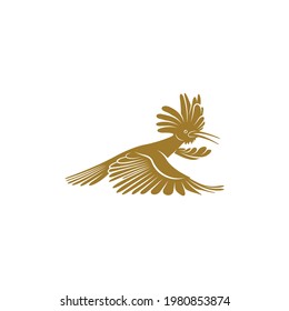 Eurasian Hoopoe bird vector illustration. Eurasian Hoopoe bird logo design concept template. Creative symbol