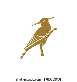 Eurasian Hoopoe bird vector illustration. Eurasian Hoopoe bird logo design concept template. Creative symbol