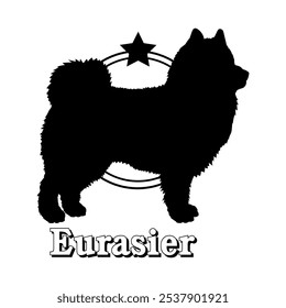 Eurasier dog silhouette,  dog, dog breeds, logo, vector, silhouette, logo design, animal, illustration, icon, sign, design, black,  symbol, pet