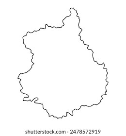 Mapa del departamento de Eure et Loir, división administrativa de Francia. Ilustración vectorial.