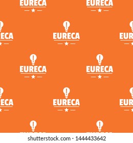 Eureka bulb pattern vector orange for any web design best