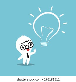 Eureka Lightbulb Idea Cartoon