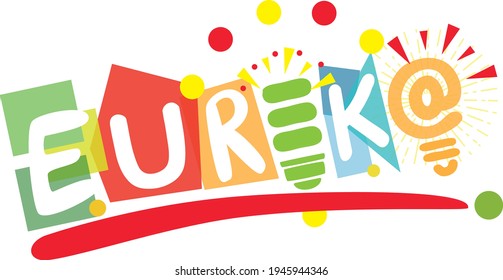 Eureka Moment, Creative And Thinking, Idea, Thinking, Brainstorm, Success Icon, Playful And Multi-colored Shape Representing Eureka