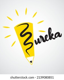 Eureka moment, creative and thinking, idea. Playful shape representing Eureka. Vector icon