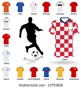 euro 2008 soccer uniform vector