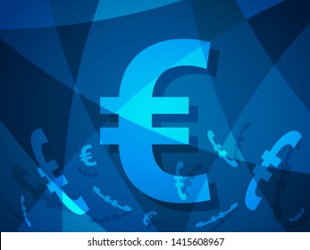 Euro abstract background with modern creative design