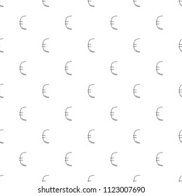 Euro background from line icon. Linear vector pattern
