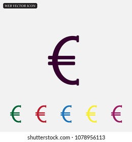 Euro badge, vector icon.