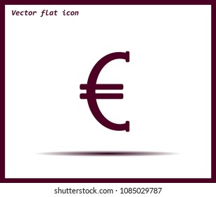 Euro badge, vector icon.