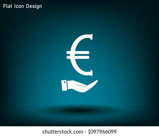 Euro badge, vector icon.
