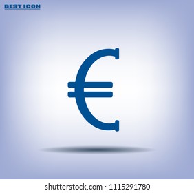 Euro badge, vector icon.