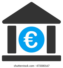 Euro Bank Building Icon Vector Style Stock Vector (Royalty Free ...