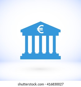 Euro Bank vector icon