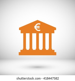 Euro Bank vector icon
