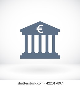 Euro Bank vector icon