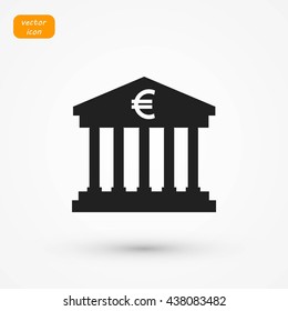 Euro Bank vector icon
