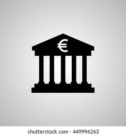 Euro Bank vector icon