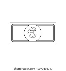 euro banknote icon. Element of banking for mobile concept and web apps icon. Outline, thin line icon for website design and development, app development