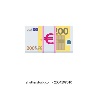 Euro Banknote vector isolated icon. Euro Banknote emoji illustration. Euro Banknote vector isolated emoticon